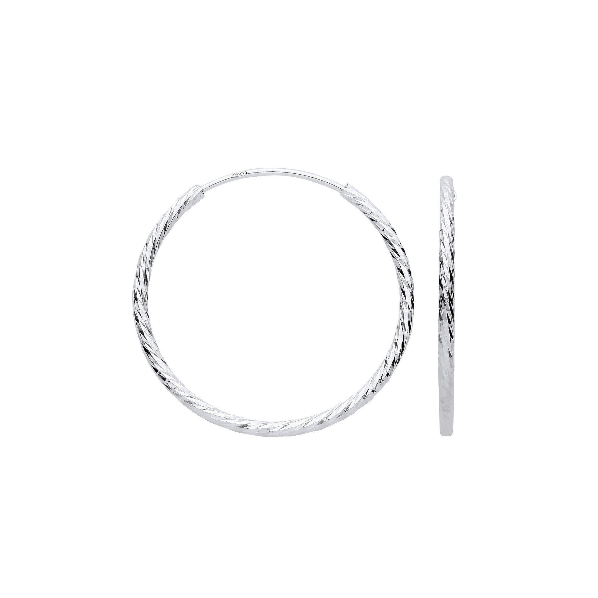 Sterling Silver 30mm Hoop Earrings