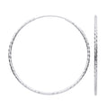Sterling Silver 50mm Hoop Earrings