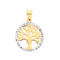 9ct Yellow & White Gold Small Tree of Life Pendant