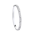 Sterling Silver Round Cubic Zirconias Ladies Bangle