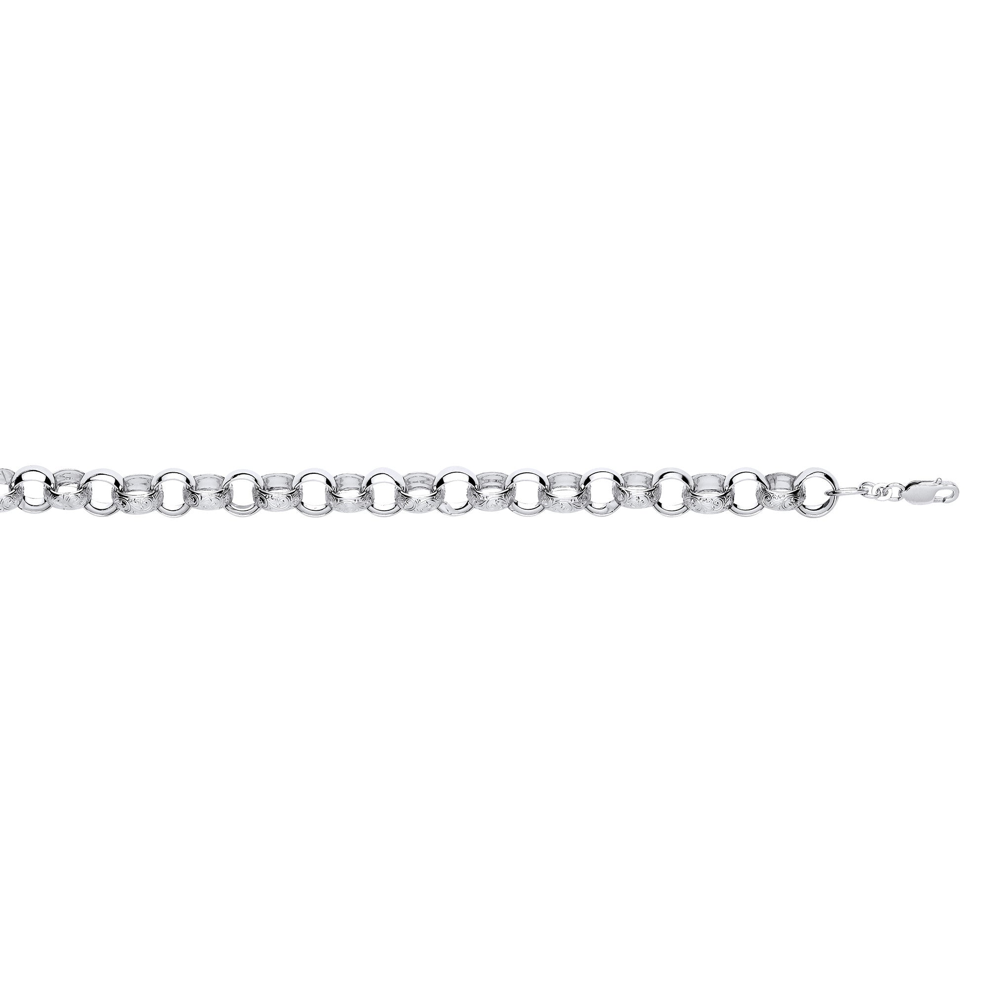 Sterling Silver 11mm Filigree Belcher Chain