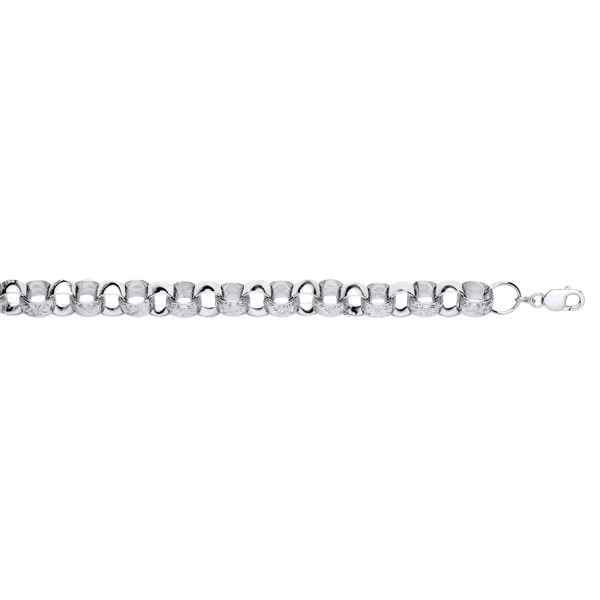 Sterling Silver 14mm Filigree Belcher Chain