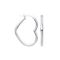 Sterling Silver Heart Hoop Earrings
