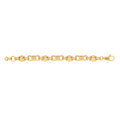 9ct Yellow Gold Stars & Bars Gents Large Link Bracelet