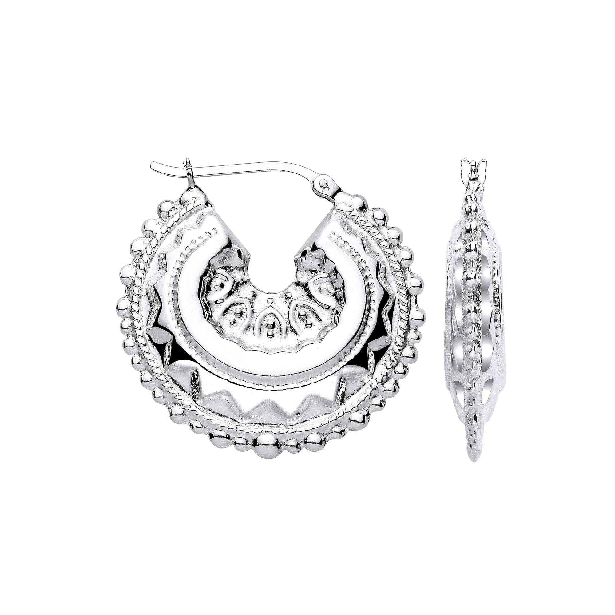 Sterling Silver Round 30mm Creole