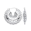 Sterling Silver Round 35mm Creole