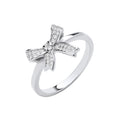 Sterling Silver Cubic Zirconia Bow Ring