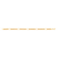 9ct Yellow Gold Panther & Plain Oval Link Ladies Bracelet