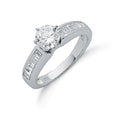 Sterling Silver Claw Set Cubic Zirconia Solitaire Ring