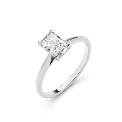 18ct White Gold 1.00ctw Radiant Lab Grown Diamond Ring IGI Certified