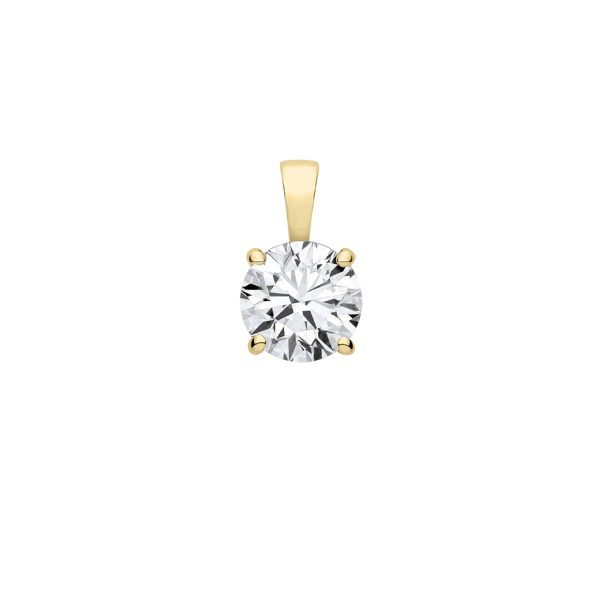 18ct Yellow Gold 1.00ctw Lab Grown Diamond Pendant IGI Certified