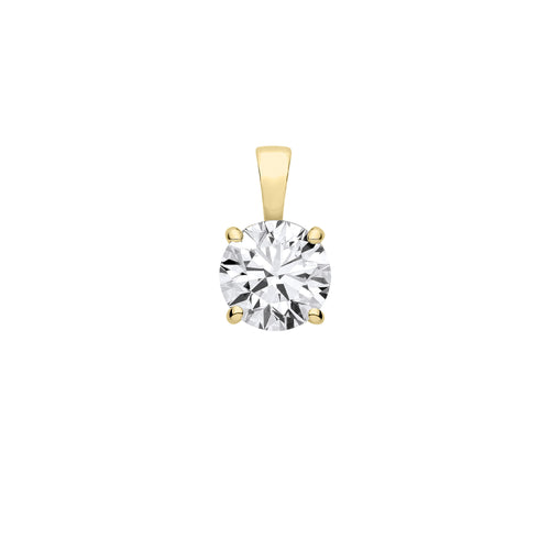 18ct Yellow Gold 1.00ctw Lab Grown Diamond Pendant IGI Certified