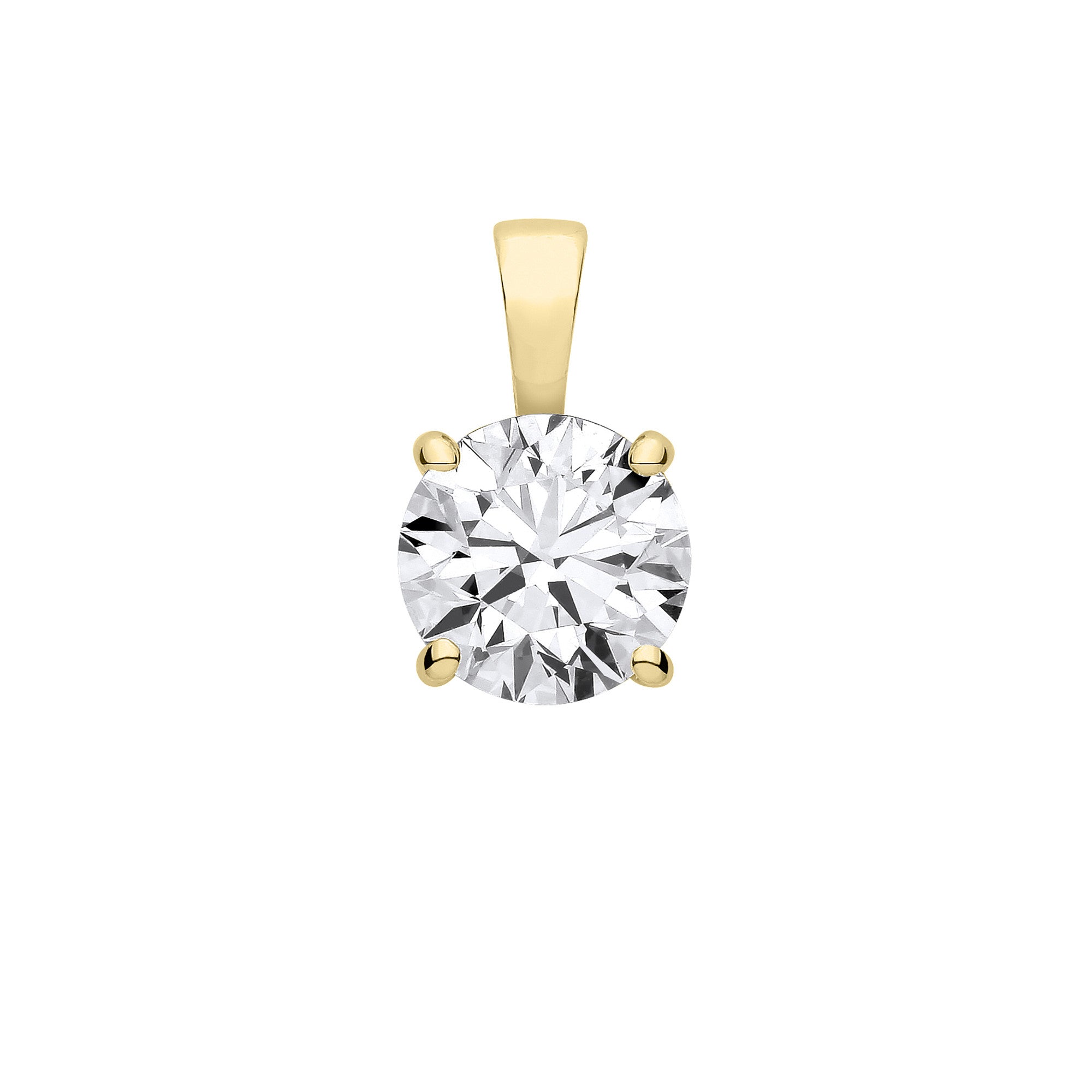 18ct Yellow Gold 2.00ctw Lab Grown Diamond Pendant IGI Certified