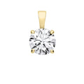 18ct Yellow Gold 3.00ctw Lab Grown Diamond Pendant IGI Certified