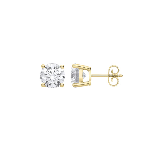 18ct Yellow Gold 3.00ctw Lab Grown Diamond Earrings IGI Certified