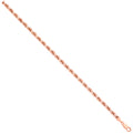 9ct Rose Gold Solid Diamond Cut 4.2mm Rope Chain