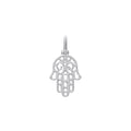 Sterling Silver Hamsa Hand Beaded Pendant