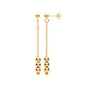 Sterling Silver Yellow Gold Plated Beads Drop Earrings