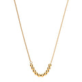 Sterling Silver Yellow Gold Plated Necklace with Beads on Belcher & Popcorn Chain