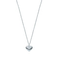Sterling Silver Heart Ribbed Pendant Chain