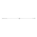 Sterling Silver Button Ribbed Pendant Bracelet