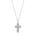Beaded Cubic Zirconia Cross with Chain