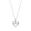Heart with infinity Cubic Zirconia Pendant on 16-18" Chain