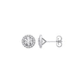 9ct White Gold 1.16ctw Lab Grown Diamond Halo Earrings IGI Certified