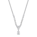Graduated Pear Cut Tennis Cubic Zirconias Necklace
