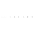 Sterling Silver Circles with Cubic Zirconias Ladies Bracelet