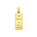 9ct Yellow Gold Gold Bar Hollow Pendant