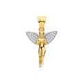 9ct Yellow Gold Praying Angel Hollow Pendant