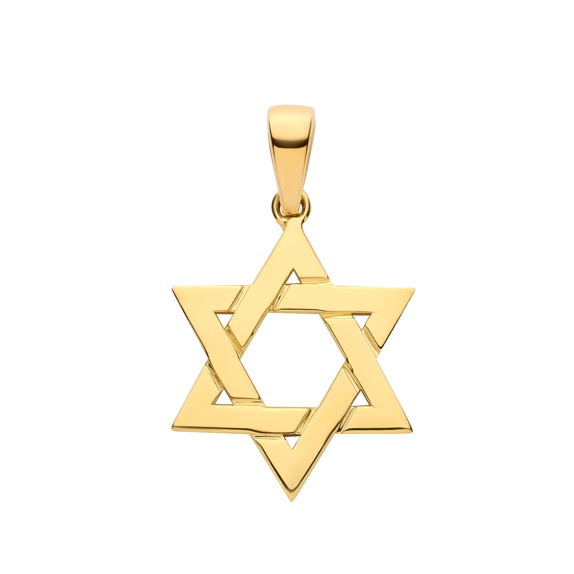 9ct Yellow Gold Star of David Pendant