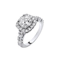 9ct White Gold 3.05ctw Brilliant Cut Halo Lab Grown Dress Ring IGI Certified