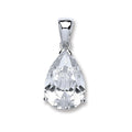 Sterling Silver Pear Cubic Zirconia Pendant