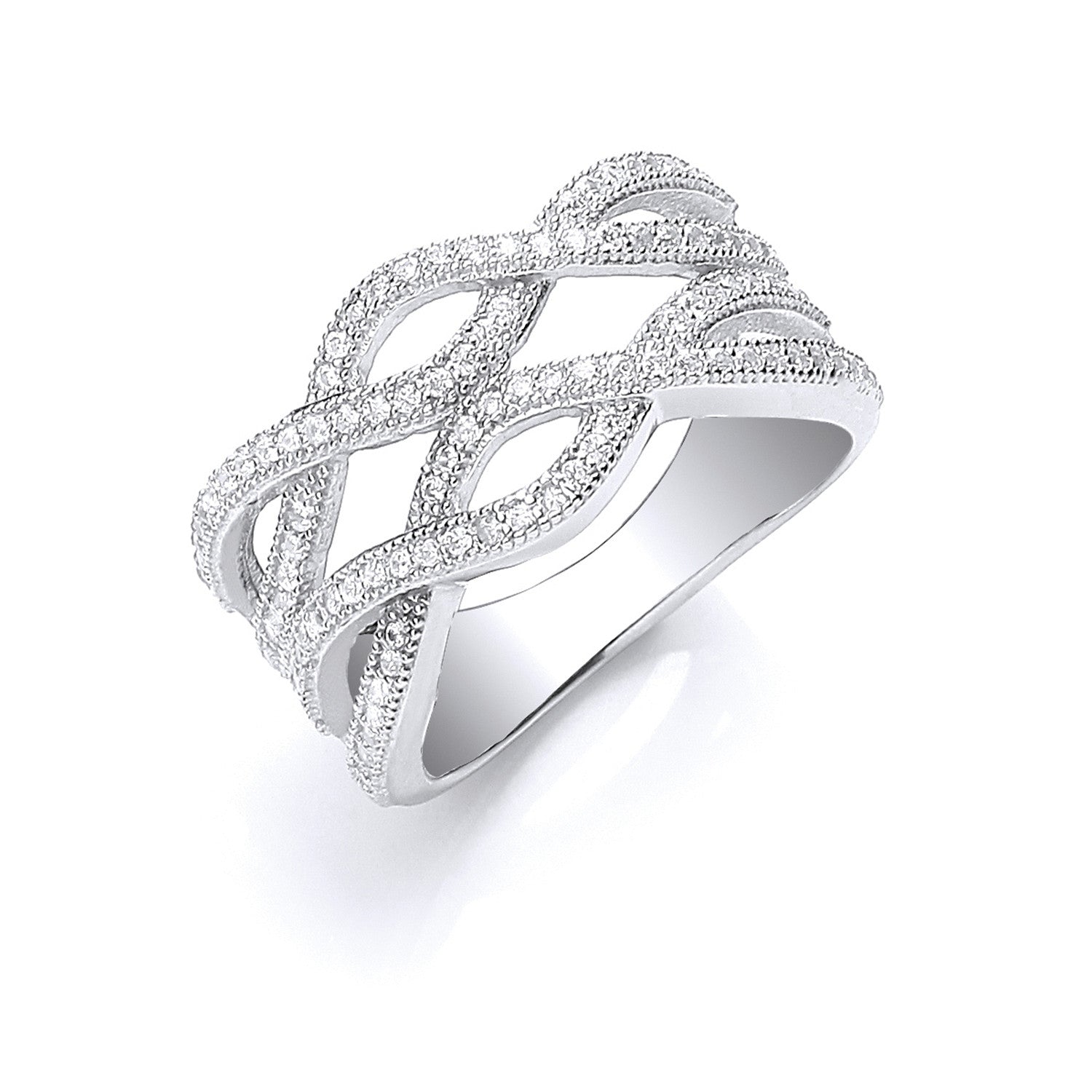 Sterling Silver Fancy Cubic Zirconia Ring