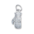 Sterling Silver Boxing Glove Cubic Zirconia Pendant