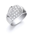 Sterling Silver Cubic Zirconia Boxing Glove Gents Ring