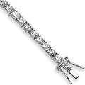 Sterling Silver 3.5mm Cubic Zirconia Tennis Baby 6" Bracelet