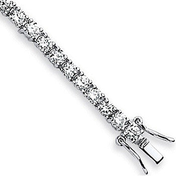 Sterling Silver 3.5mm Cubic Zirconia Tennis Baby 6" Bracelet