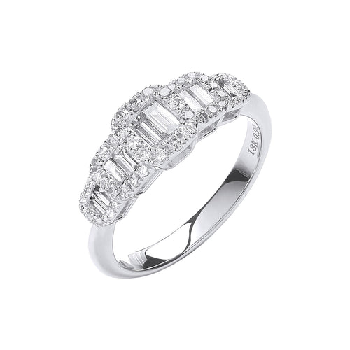 18ct White Gold 0.72ct G-VS Dress Ring