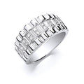 Sterling Silver Gents Cubic Zirconia Ring