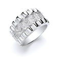 Sterling Silver Gents Cubic Zirconia Ring