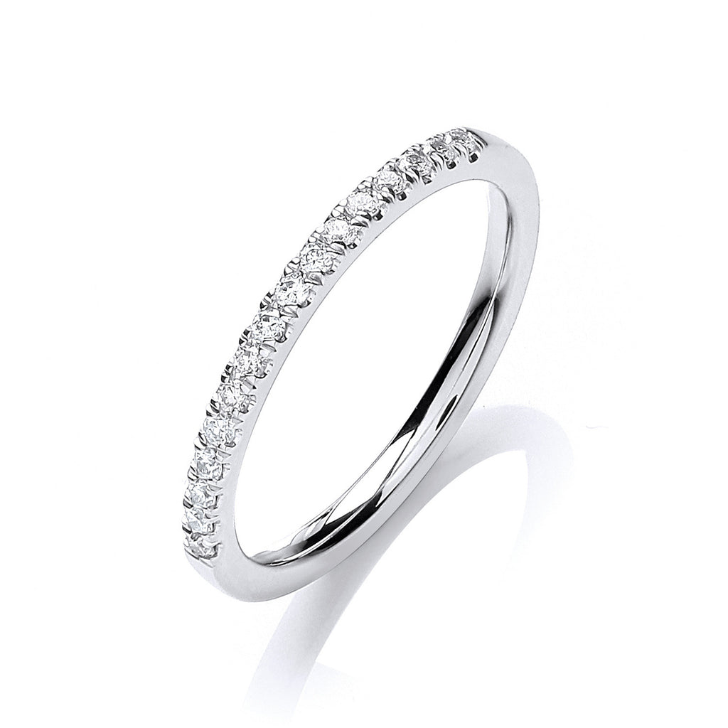 18ct White Gold half Eternity Diamond 0.16ct Ring