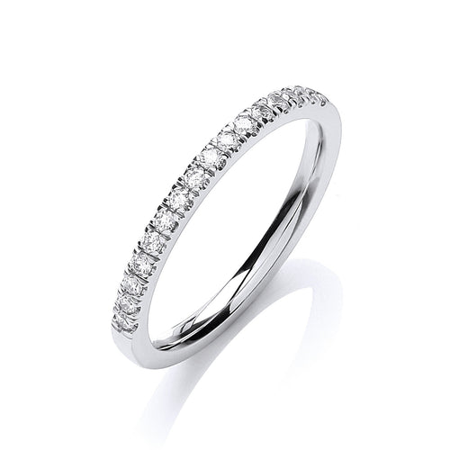 18ct White Gold Half Eternity 0.20ct Ring