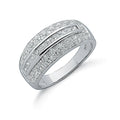 Sterling Silver Fancy Cubic Zirconia Bombay Ring