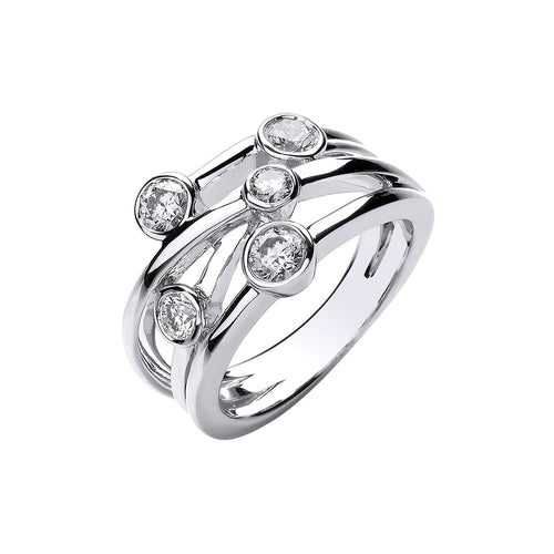18ct White Gold 0.75ct GH-SI Diamond Dress Ring