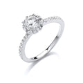 Sterling Silver Solitare Cubic Zirconia Ring