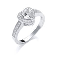 Sterling Silver Cubic Zirconia Heart Ring