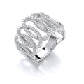Sterling Silver Fancy Cubic Zirconia Ring